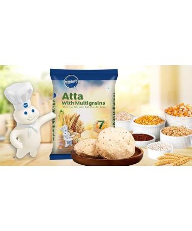 Seelans Pillsbury Multigrain Atta 5KG Bag | 100% Pure and Natural | Full of Fibre | Make Rotis & Chappatis | Traditional Indian Flour | Nutritious | Healthy | Vegetarian - Buy Online on GoSupps.com