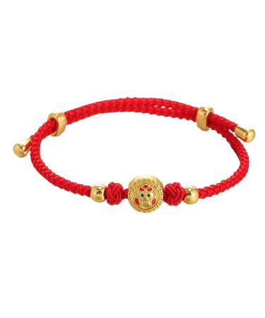 Oralgos fashionable bracelet adjustable zodiac sign animal sign wrist chain lucky kite pendant bangle versatile jewelry ornament round dragon 13