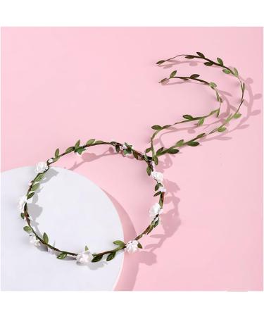 2 Pieces Flower Crown Floral Wreath Headbands Boho Floral Crown Headbands Floral Garland Headbands Flower Green Leaves Headpieces for Wedding Party Beach Vacation Holiday Photo Props - Buy Online on GoSupps.com