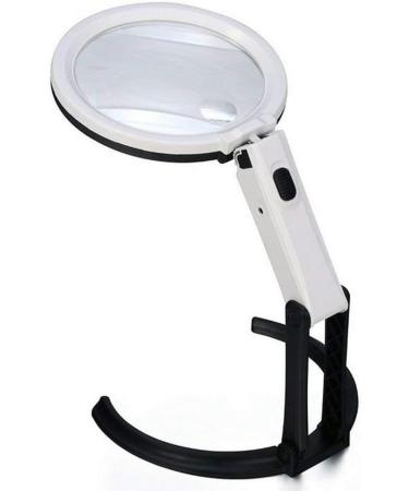 Portable Magnifiers Desktop Main Mirror 10X Auxiliary Mirror 30X in The Desktop Bracket to Maintain Handheld Light Extension Lens Desktop Full of Stars