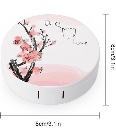 Japanese Cherry Blossom Contact Lens Case | Portable Travel Box with Mirror - Shop Now - Buy Online on GoSupps.com
