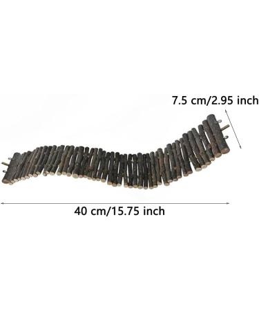 Natural Wooden Hamster Climbing Bridge - Eco-Friendly Pet Ladder with Wing Screws & Washers | Perfect Chew Toy for Small Pets - Buy Online on GoSupps.com