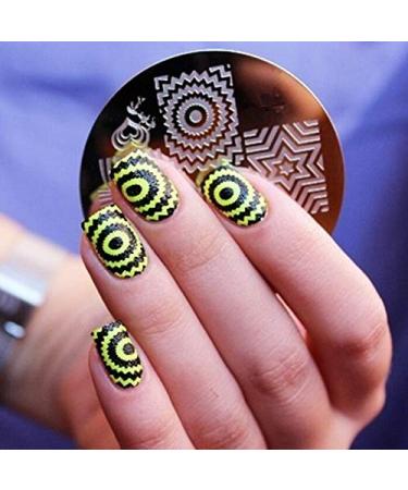 10pcs Round Nail Stamping Plates + Red Stamper - Lace Flower Pattern Nail Art Kit for Perfect Designs - Buy Online on GoSupps.com