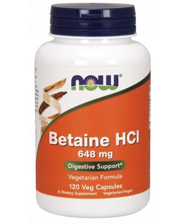 N.Foods Betaine HCI 648 mg (120 Vegetable Capsules) Disgestive Support