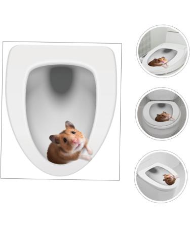 LIFKICH Adhesive Toilet Sticker 3D Toilet Sticker Bathroom Wall Stickers PVC 3D Toilet Seat Mouse Toilet Sticker Toilet Decal - Buy Online on GoSupps.com