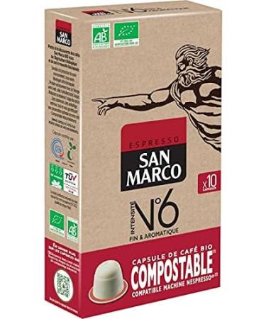 SAN MARCO - Caf N 6 Organic Compostable Pods 52G - Pack of 4 - Sold in Packs - Buy Online on GoSupps.com