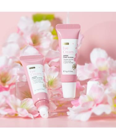 AKARY Cherry Blossom Eye Cream with Hyaluronic Acid for Dark Circles & Puffiness | Hydrating Under Eye Skincare for All Skin Types | Cruelty-Free & Fragrance-Free - Buy Online on GoSupps.com