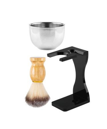 Magiclulu 4 sets of razor razor for men's hair set Razor Razor Resser Sharp Razor Razor Metal Beard Blyst Shaving Shave Shaving brushes Razor stand Setting man bracket acrylic