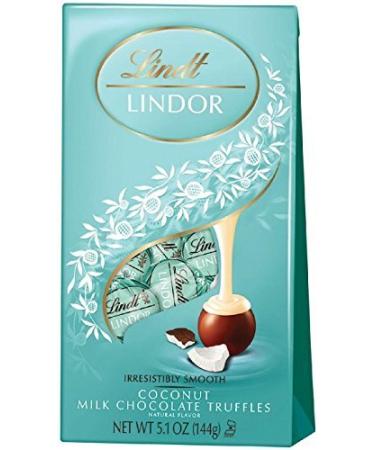 Lindt LINDOR Coconut Milk Chocolate Truffles, 5.1 Ounces - Pack of 3 Coconut 5.1 Ounce (Pack of 3)