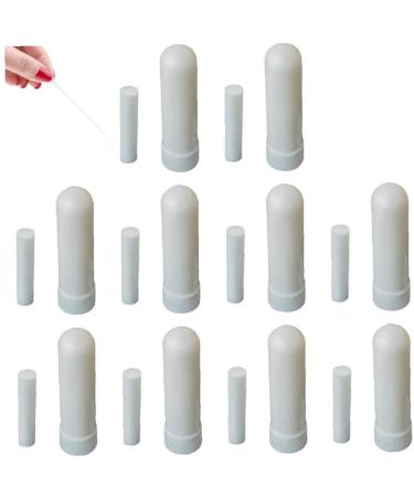 Lipfer 10pcs Essential Oil Aromatherapy Empty Nasal Inhaler Tubes Empty Nasal Inhalers For Essential Oils
