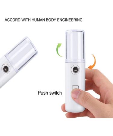 Nano Mist Sprayer - USB Charging Handheld Facial Beauty Skin Care - Big Water Tank Ultrasonic Moisturizing Mini Mister (Transparent Plastic) - Buy Online on GoSupps.com