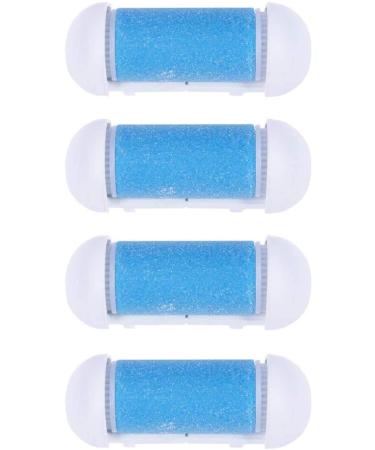 SUPVOX 4pcs Replacement Roller Refill Heads for Electronic Foot File Refill (Blue)