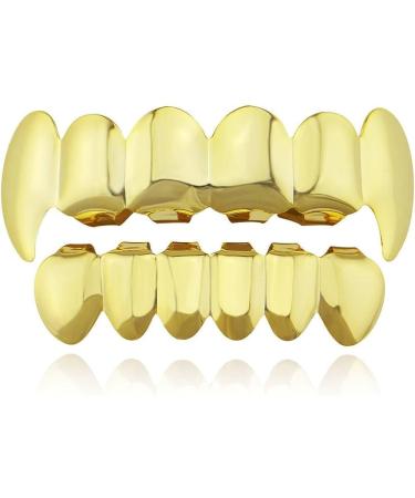 18K Gold Teeth Plated For Men Women Caps Top And Bottom Set For Your Teeth