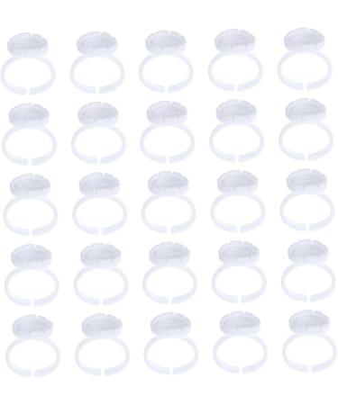 100 Coupelles pour Pigment Maquillage Anneaux Support Extensions de Cils R glables Blanc Professionnels pour Salons Beaut Usage Esth tique - Buy Online on GoSupps.com