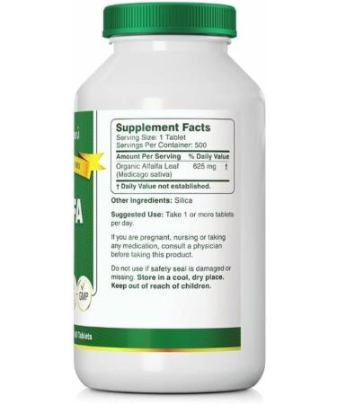Bernard Jensen's Alfalfa Leaf Tablets 625mg - 500 Tablets | Pure and Potent Formula - Buy Online on GoSupps.com