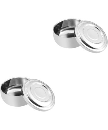 Frcolor 2-Pack Stainless Steel Shaving Bowl with Lid | Men's Shaving Soap Container | Foam Shell Design for Optimal Performance - Buy Online on GoSupps.com