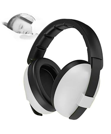 YANKUIRUI Ear Defenders Baby Noise cancelling headphones For Age 0 To 3 Years Toddlers at Plane Firework Concert Cinema White