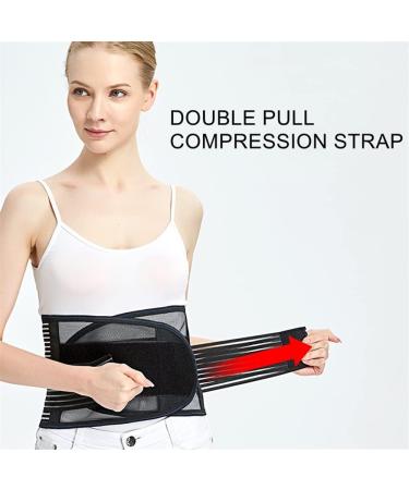 Buy Black XL Lumbar Support Waist Trainer & Trimmer Belt for Pain Relief | Unisex Lower Back Support for Gym & Weightlifting - Buy Online on GoSupps.com