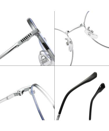 Buy SERONI Polygon Blue Light Blocking Glasses - UV Protection for Men & Women | Stylish Rose Gold-Silver Frames | 49mm - Buy Online on GoSupps.com