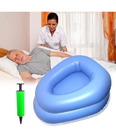2PCS Washable Household Inflatable Bedpan Elderly Patients Care Anti Bedsore Air Cushion Potty Blue for Elderly 2Inflatable Bedpan