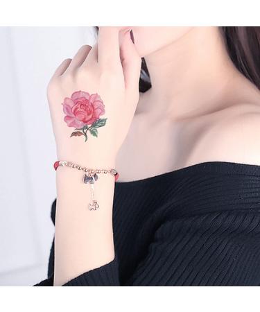 Flowers Temporary Tattoos - 40 Small 3D Rose, Peony, Lavender, Butterfly Stickers - Waterproof Fake Tattoos for Women - Watercolor Floral Body Art - Buy Online on GoSupps.com