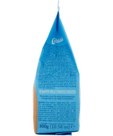 6x Colussi Wholemeal with Crunchy Cereals Biscuits with whole wheat flour and crunchy cereals biscuits with whole flours and croustillant cereals in 300g sachets - Buy Online on GoSupps.com