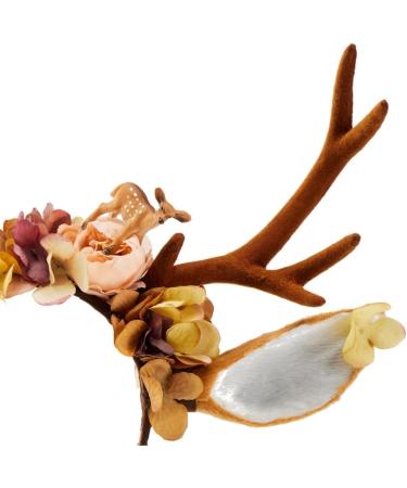 TQUXNGA Aesthetic Antler Headband for Christmas Reindeers Antler Hairhoop Holiday Headpiece Halloween Cosplay Costume Hair Decor Brown A - Buy Online on GoSupps.com