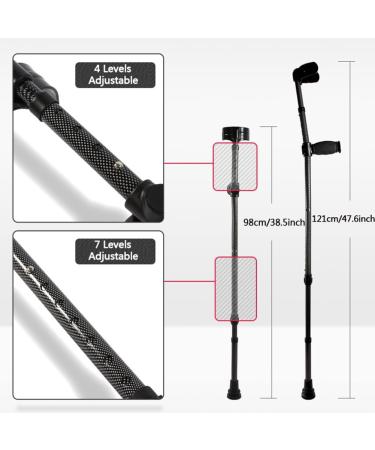 Folding Forearm Crutches for Adults Adjustable Height and Handle Crutches Lightweight Arm Crutches for Youth Children Men Women(Carbon Fiber Texture) Anniversary Independence - Buy Online on GoSupps.com