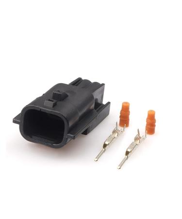 Liangmei Qingqing Store 2 sentences 2 PIN 7282-8851-30 7283-30 Automotive Waterproof Electronic plug houses wire socket female male (color: army green package: 2 set of males) 2 set of male army green