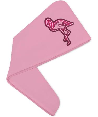 Flamingo Neon Microfiber Hair Towel Wrap for Women | Super Absorbent 10x26 Inch Hair Turban with Button - Perfect for Fast Drying & Travel - Buy Online on GoSupps.com