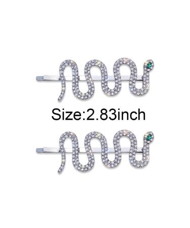 Rhinestone Snake Hair Clips - Punk Halloween Hair Accessories for Women and Girls | 2pcs - Buy Online on GoSupps.com