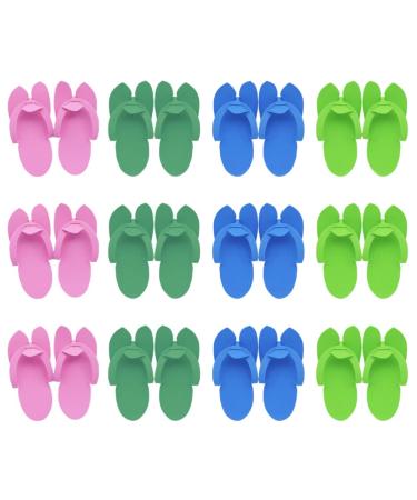 Lurrose 12 Pairs Foam Slippers Disposable Slippers for Women Zapatilla De Mujer Ladies Home Slippers Women s Slippers Women's Slippers Manicure Travel Eva Foam Shoes