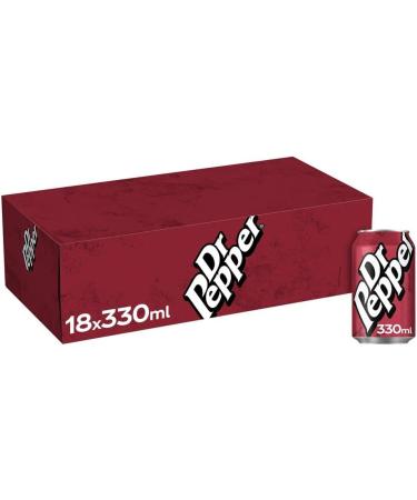 Dr Pepper 330ml Sparkling Fruit Flavour Soft Drink With Sugar And Sweeteners 18-36 Pcs Boxed Treatz (18) - Buy Online on GoSupps.com