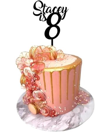 Custom Personalised Birthday Cake Topper Acrylic Cake Topper Came And Age Cake Topper (GLITTER GOLD) - Buy Online on GoSupps.com