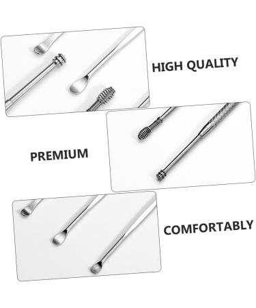 FOMIYES Ear Picking Tool Set - Stainless Steel Ear Wax Remover Ear Cleaner Kit for Adults & Kids Double-Headed Ear Spoon 11.7cm - International Shipping Available - Buy Online on GoSupps.com