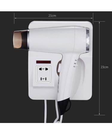 Bathroom Wall Hair Dryer 1600W High-Power Hair Dryer Hotel Wall Hair Dryer Constant Temperature Protect Hair 3 Heat Settings Overheating Protection Low Noise Suitable for Family Hotel Club Gym C small - Buy Online on GoSupps.com