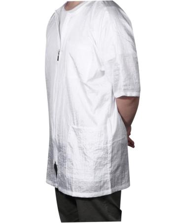 Didiseaon 1pc Waterproof Overalls Barber Jackets for Men Hairdresser Work Clothe Beautician Suit Inflatable Headband Haircut Bib Mens Hair Salon Clothes Technician Clothing Water Proof White - Buy Online on GoSupps.com
