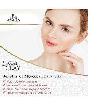 Morgan Cosmetics Moroccan Red Clay Powder | Organic Clay Mask for Acne & Silky Smooth Skin | 4 Oz (100g - Buy Online on GoSupps.com