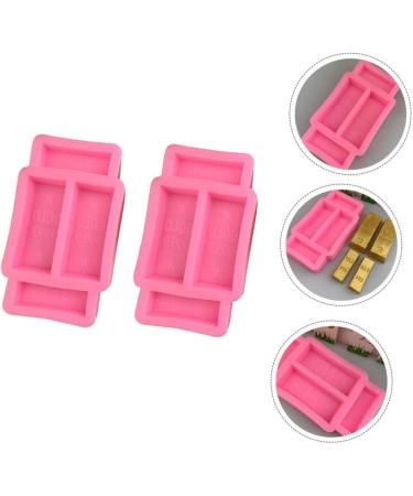 STOBOK 6 Pcs Gold Brick Silicone Mold Epoxy Resin Molds Stencils for Crafts Mold Simulation Gold Bullion Chocolate Mold Epoxy Mold Pink Pirate Fondant Cake Silica Gel Pinkx3pcs 9.3X5.1CMx3pcs - Buy Online on GoSupps.com