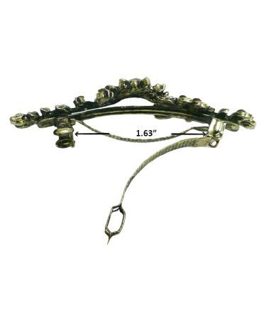 JCGY Mid Size Crystal Barrette | Sparkly Green Crystals | French Clip Clasp | 5A86600-1 - Buy Online on GoSupps.com