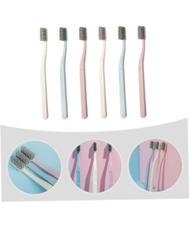 Iwowhero 6-Piece Stiff Brush Set for Adults - Manual Tooth Stain Remover & Hard-Toothbrush Cleaner - Buy Online on GoSupps.com