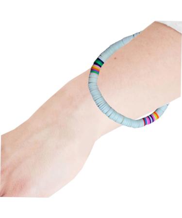 CALLARON 3 Pcs Clay Bracelet Bohemian Bracelet Hand Rope Waterproof Bracelet Soft Bracelet Couple Bracelet Stylish Bracelet Sweet Jewelry Soft Pottery Elastic Rope Miss Beaded 18X0.6cm White - Buy Online on GoSupps.com