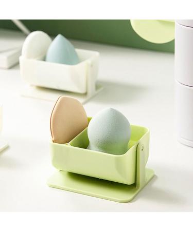 dijiusidy Makeup Sponge Bracket Portable Drill-free Wall-mounted Self-adhesive 2 Compartment Removable Puff Draining Holder - Buy Online on GoSupps.com