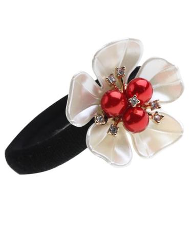 Beatifufu Hair Accessories Hair Rope Flowers Ponytail Holder Flower Hair Tie Multi- Premium Hair Scrunchies Women Hair Scrunchie Miss Synthetic Shell Flower Resin Jiangnan Christmas
