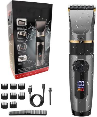 Hair Clippers for Men Corded cordless waterproof powerful LED adjustable blade hair clipper professional hair trimmer men electric hair cutting tool With Box - Buy Online on GoSupps.com