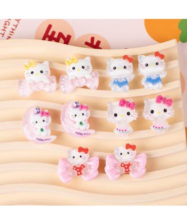 50Pcs Hello Kitty Nail Charms - 3D Resin Jewels for Acrylic Nails | Cute Cartoon Rhinestone Decorations and DIY Nail Art Accessories | Kawaii Manicure Tips - Buy Online on GoSupps.com