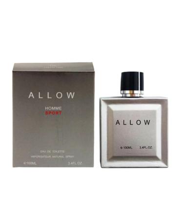 Allow Homme Sport Men Perfume 100ml Eau De Parfum Vaporisateur Spray - Long Lasting Mandarin Cedar White Musk Oil From France