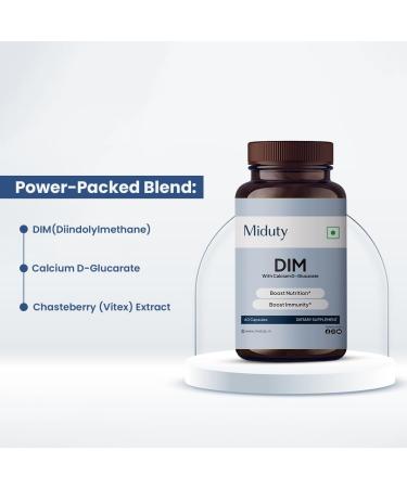 Miduty by Palak Notes - DIM(Diindolylmethane) - Chaste Berry Extract - Calcium D-Glucarate - Gluten Free - Non-GMO - 60 Capsules - Buy Online on GoSupps.com