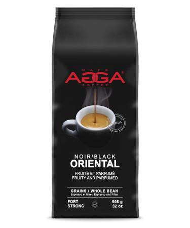 Caf Agga - Oriental Coffee - Whole Bean Coffee - 100% Arabica - Dark Roast Coffee - BRCGS & Kosher Certified - Lively & Sophisticated - 908g (2 lb)