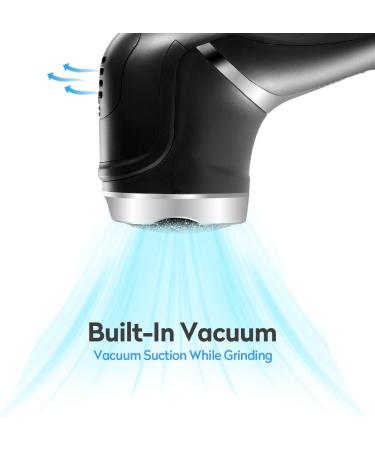 Asiaark Foot Callus Remover - Rechargeable Waterproof Electric Foot Files for Dry Hard Dead Skin and Cracked Heels Professional Pedicure Tools with 3 Grinding Heads and 2 Speeds - Buy Online on GoSupps.com